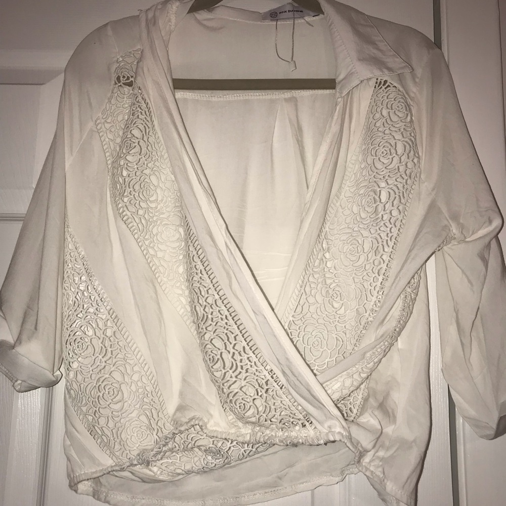 LF White Lace Top